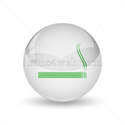 Cigarette glossy icon. Cigarette glossy button - Website icons