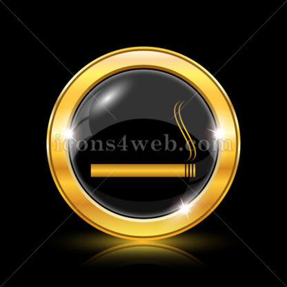 Cigarette golden icon. - Website icons