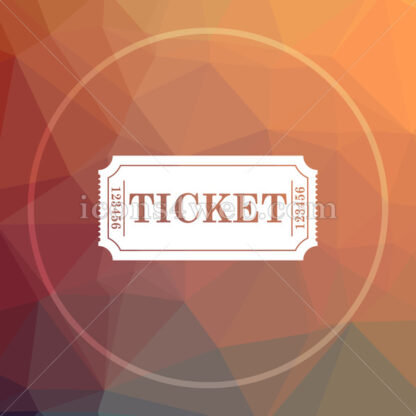 Cinema ticket low poly icon. Website low poly icon - Website icons