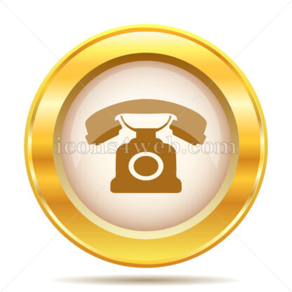 Classic phone golden button - Website icons