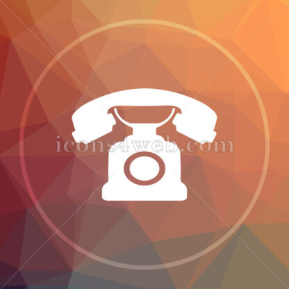 Classic phone low poly icon. Website low poly icon - Website icons