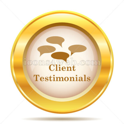 Client testimonials golden button - Website icons
