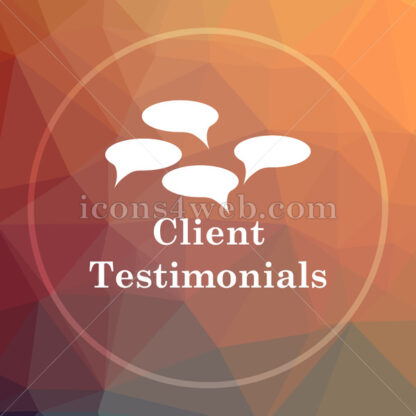 Client testimonials low poly icon. Website low poly icon - Website icons