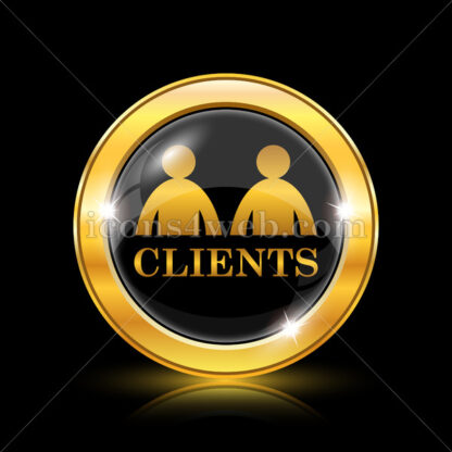 Clients golden icon. - Website icons