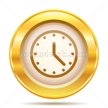 Clock golden button - Website icons