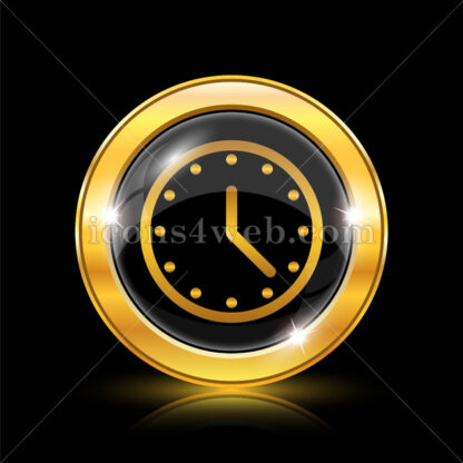 Clock golden icon. - Website icons