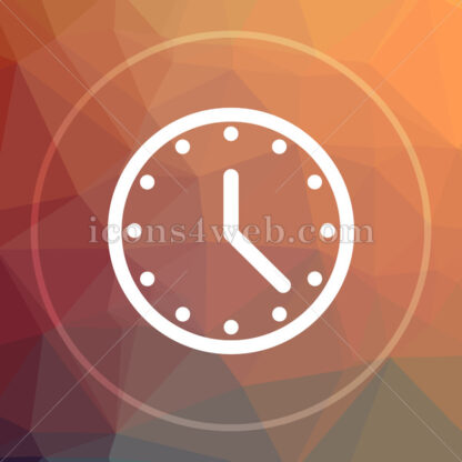 Clock low poly icon. Website low poly icon - Website icons
