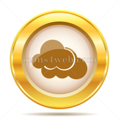 Clouds golden button - Website icons