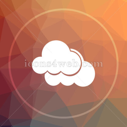 Clouds low poly icon. Website low poly icon - Website icons