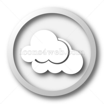 Clouds white icon. Clouds white button - Website icons