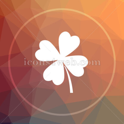 Clover low poly icon. Website low poly icon - Website icons