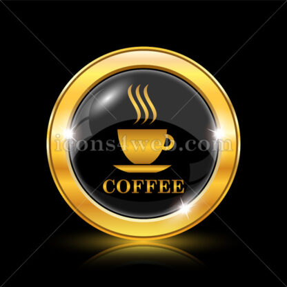 Coffee cup golden icon. - Website icons