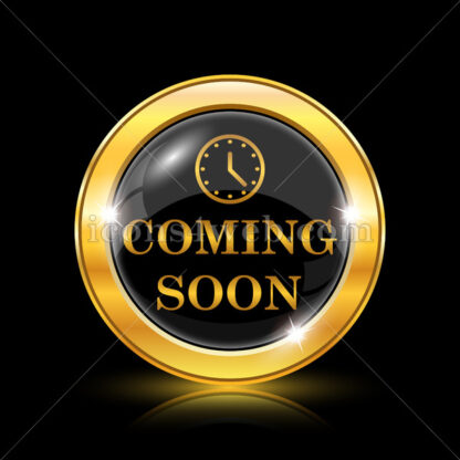 Coming soon golden icon. - Website icons