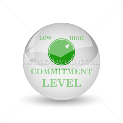 Commitment glossy icon. Commitment glossy button - Website icons