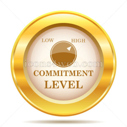 Commitment golden button - Website icons