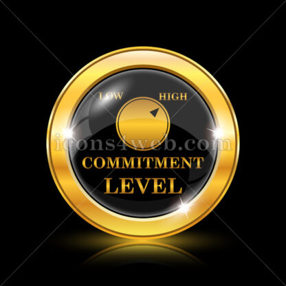 Commitment golden icon. - Website icons