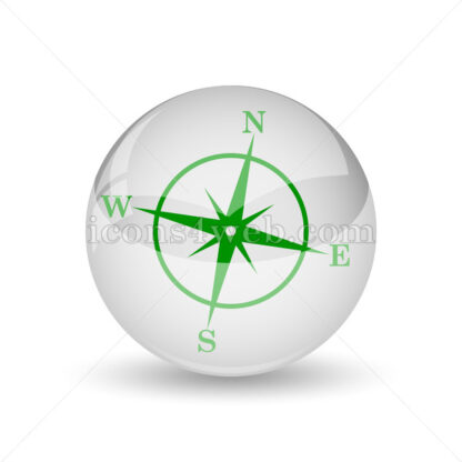 Compass glossy icon. Compass glossy button - Website icons