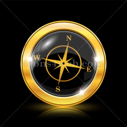 Compass golden icon. - Website icons