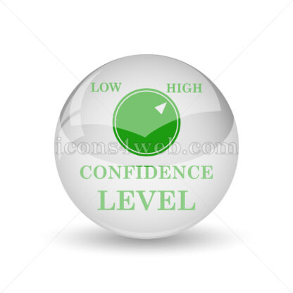 Confidence glossy icon. Confidence glossy button - Website icons