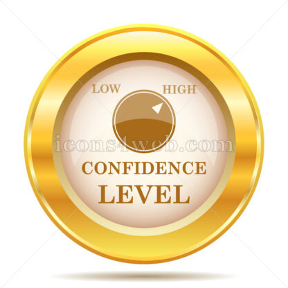 Confidence golden button - Website icons