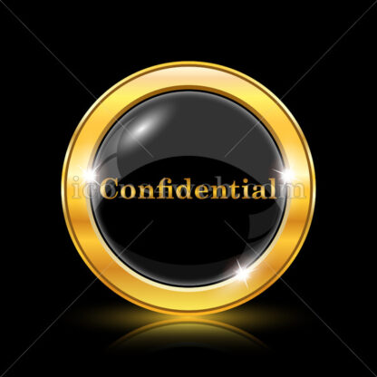 Confidential golden icon. - Website icons
