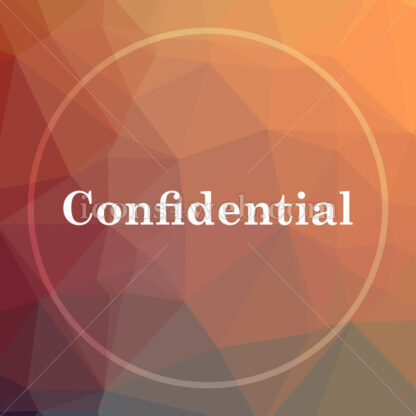 Confidential low poly icon. Website low poly icon - Website icons