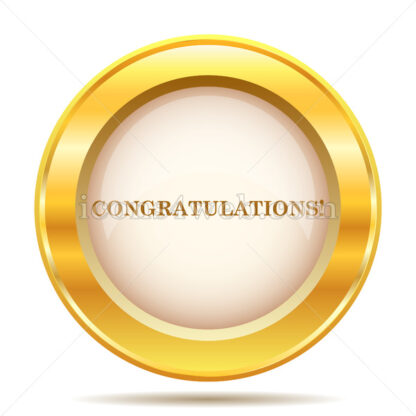 Congratulations golden button - Website icons