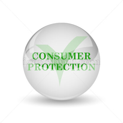 Consumer protection glossy icon. Consumer protection glossy button - Website icons