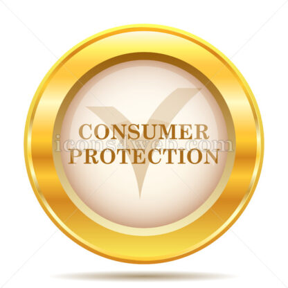 Consumer protection golden button - Website icons