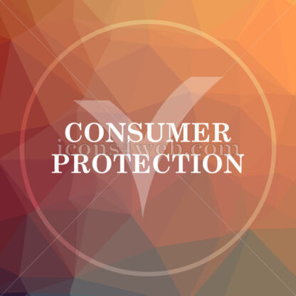Consumer protection low poly icon. Website low poly icon - Website icons