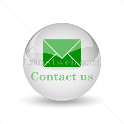 Contact us glossy icon. Contact us glossy button - Website icons