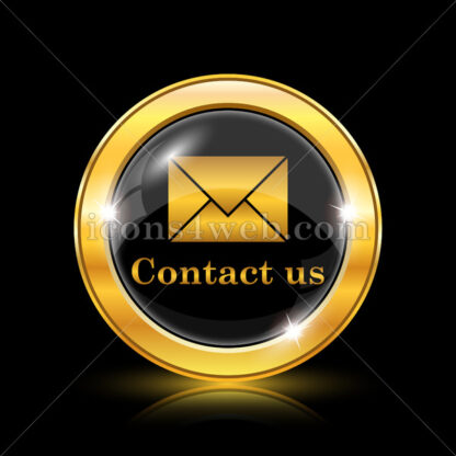 Contact us golden icon. - Website icons