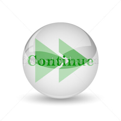 Continue glossy icon. Continue glossy button - Website icons