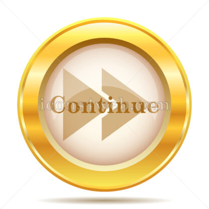 Continue golden button - Website icons