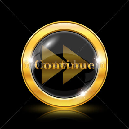 Continue golden icon. - Website icons