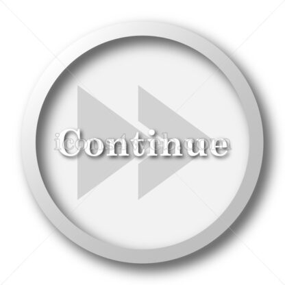 Continue white icon. Continue white button - Website icons