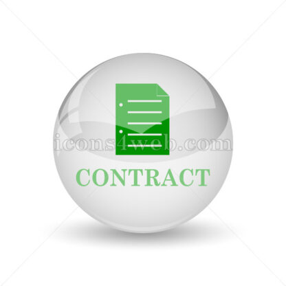 Contract glossy icon. Contract glossy button - Website icons