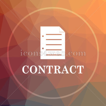 Contract low poly icon. Website low poly icon - Website icons