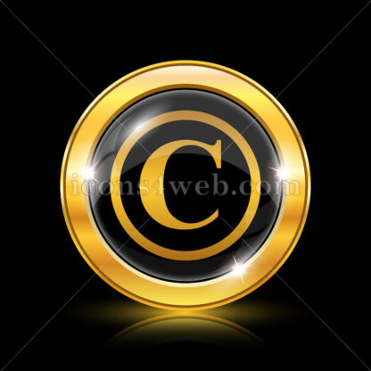 Copyright golden icon. - Website icons