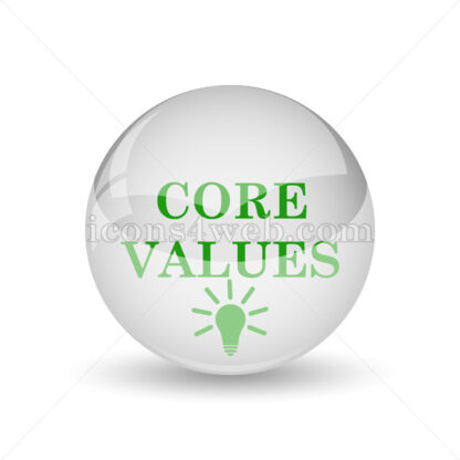 Core values glossy icon. Core values glossy button - Website icons
