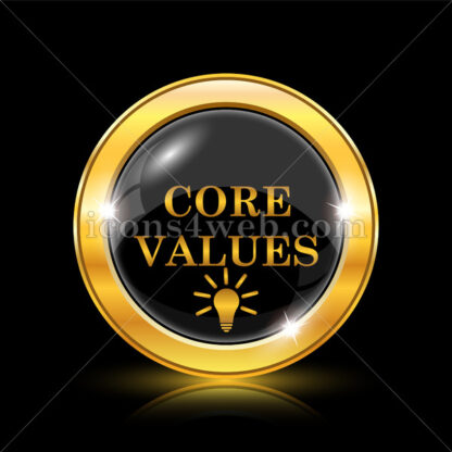 Core values golden icon. - Website icons