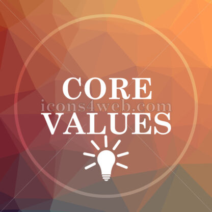 Core values low poly icon. Website low poly icon - Website icons