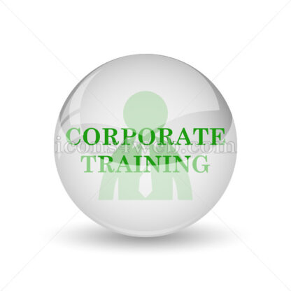 Corporate training glossy icon. Corporate training glossy button - Website icons