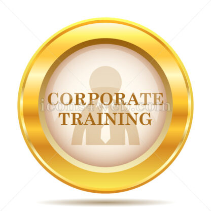 Corporate training golden button - Website icons