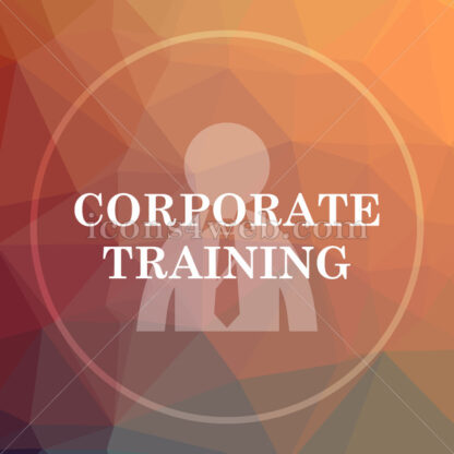 Corporate training low poly icon. Website low poly icon - Website icons