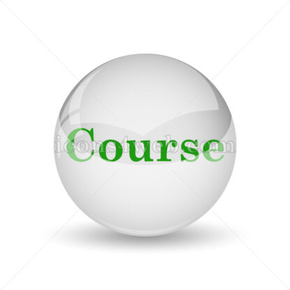 Course glossy icon. Course glossy button - Website icons