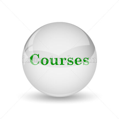 Courses glossy icon. Courses glossy button - Website icons