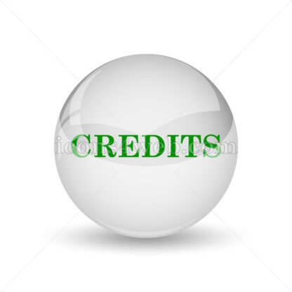 Credits glossy icon. Credits glossy button - Website icons