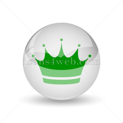Crown glossy icon. Crown glossy button - Website icons