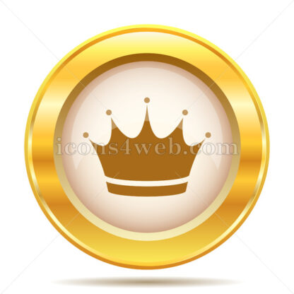 Crown golden button - Website icons
